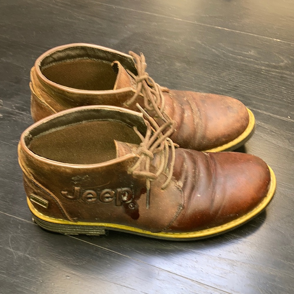 JEEP Men’s Vermont Hiking Boots Ankle High Leather Outdoor Shoes Size 8.5